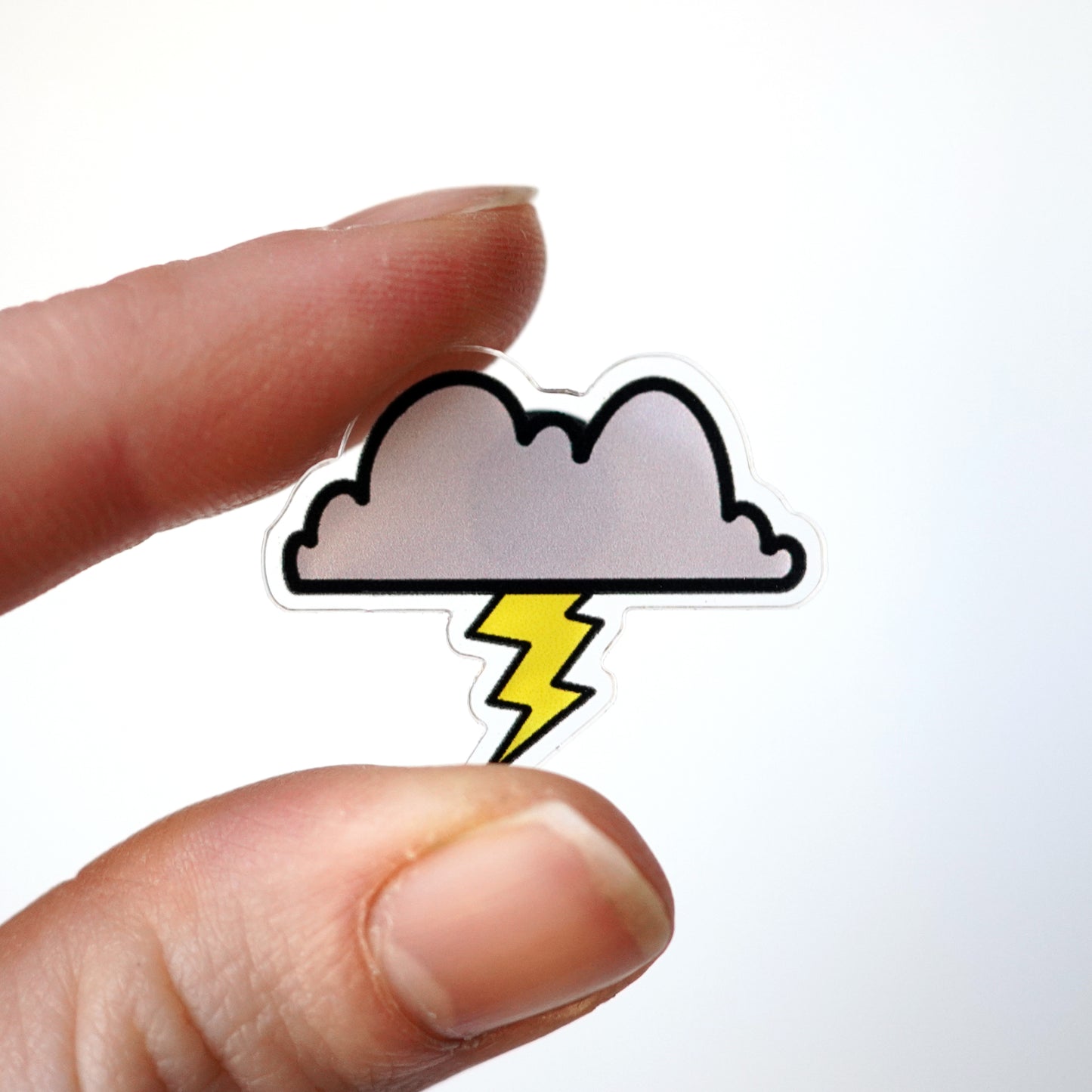 Thunderstorm Cloud Eco-Friendly Acrylic Pin