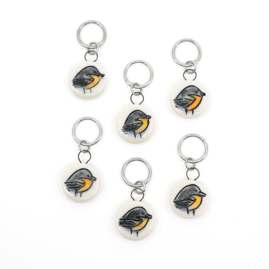 Baltimore Oriole Stitch Marker Set