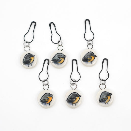 Baltimore Oriole Stitch Marker Set - Pin Version