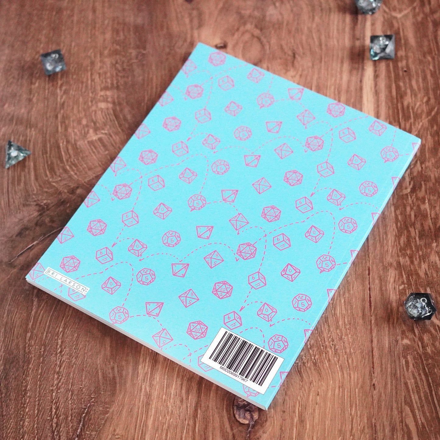 Dice Set Notebook - Teal and Pink