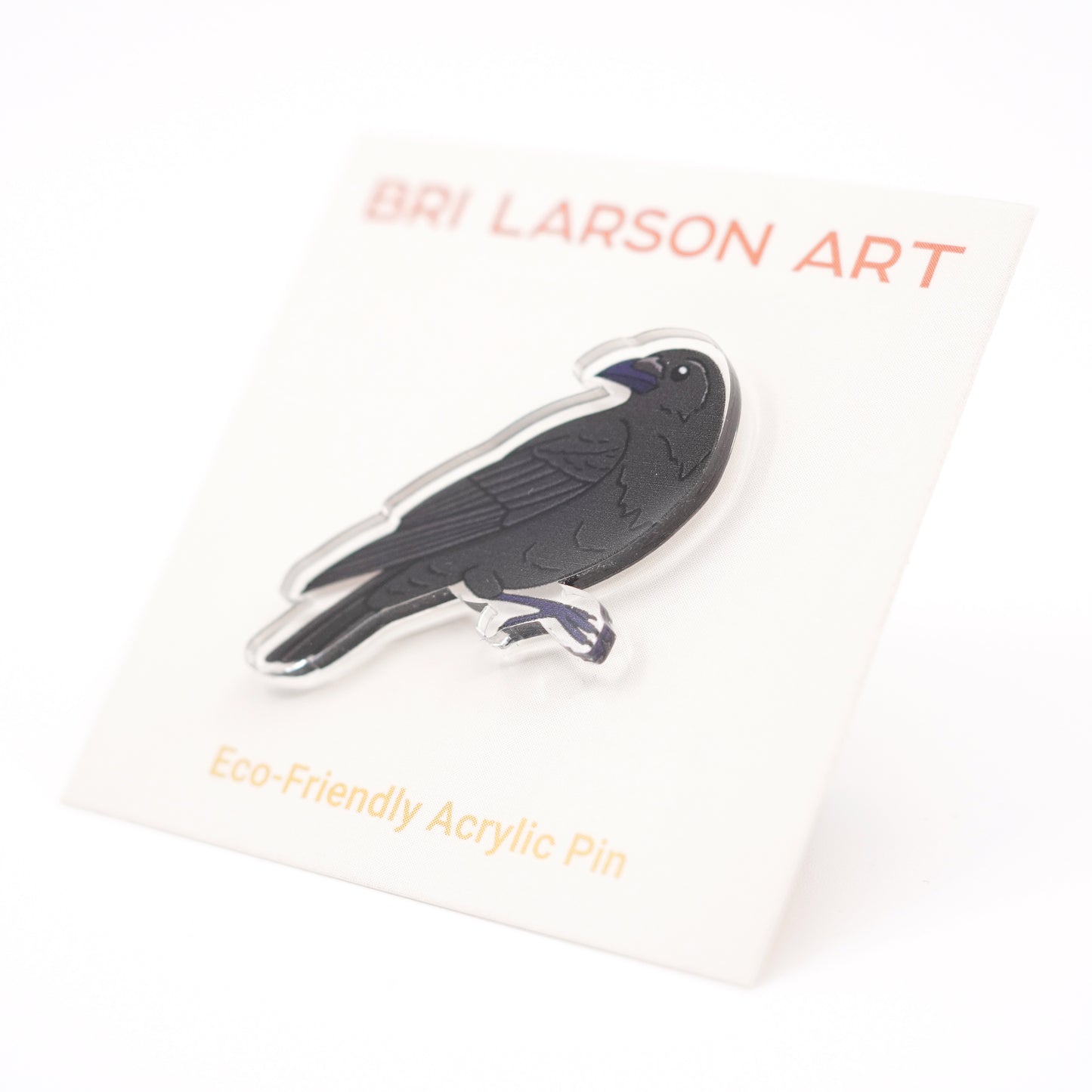 Crow Acrylic Pin