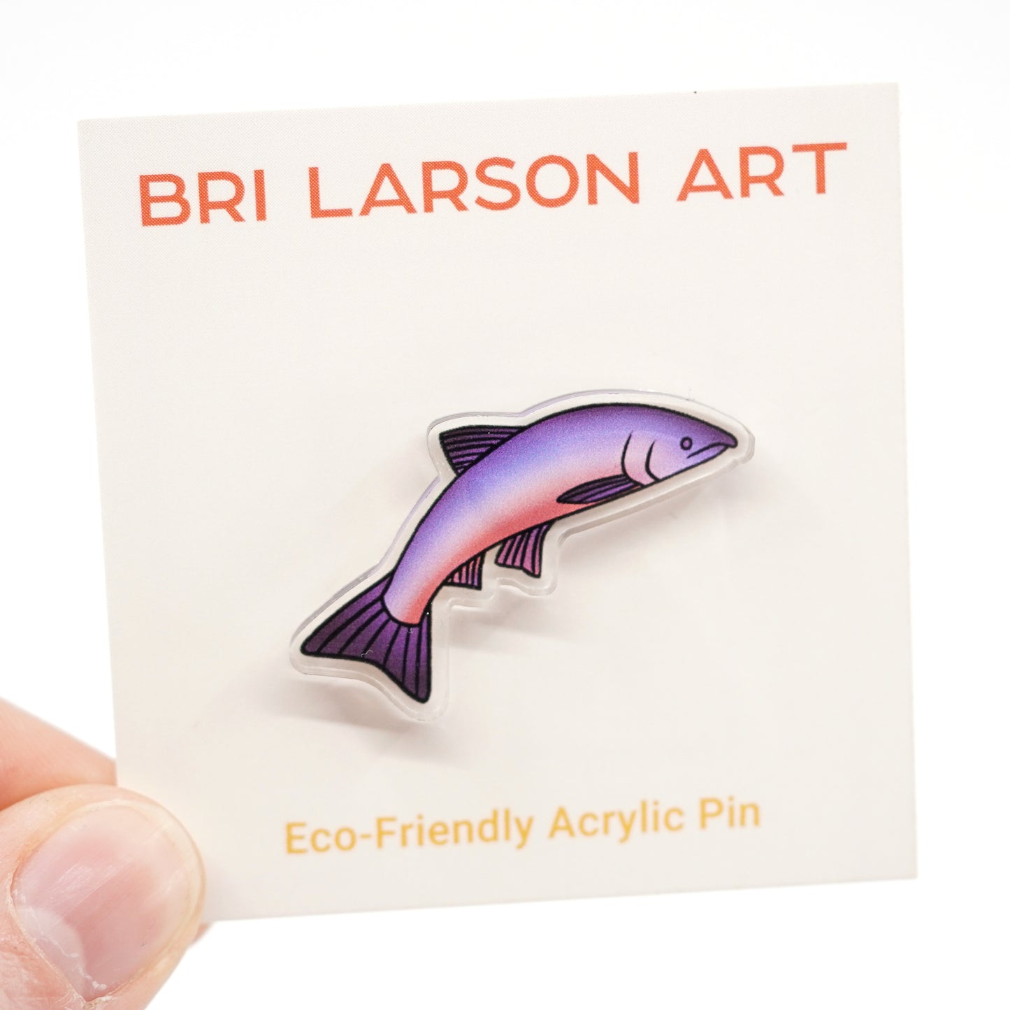 Coho Salmon Eco-Friendly Acrylic Pin