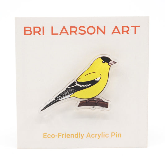 Goldfinch Acrylic Pin