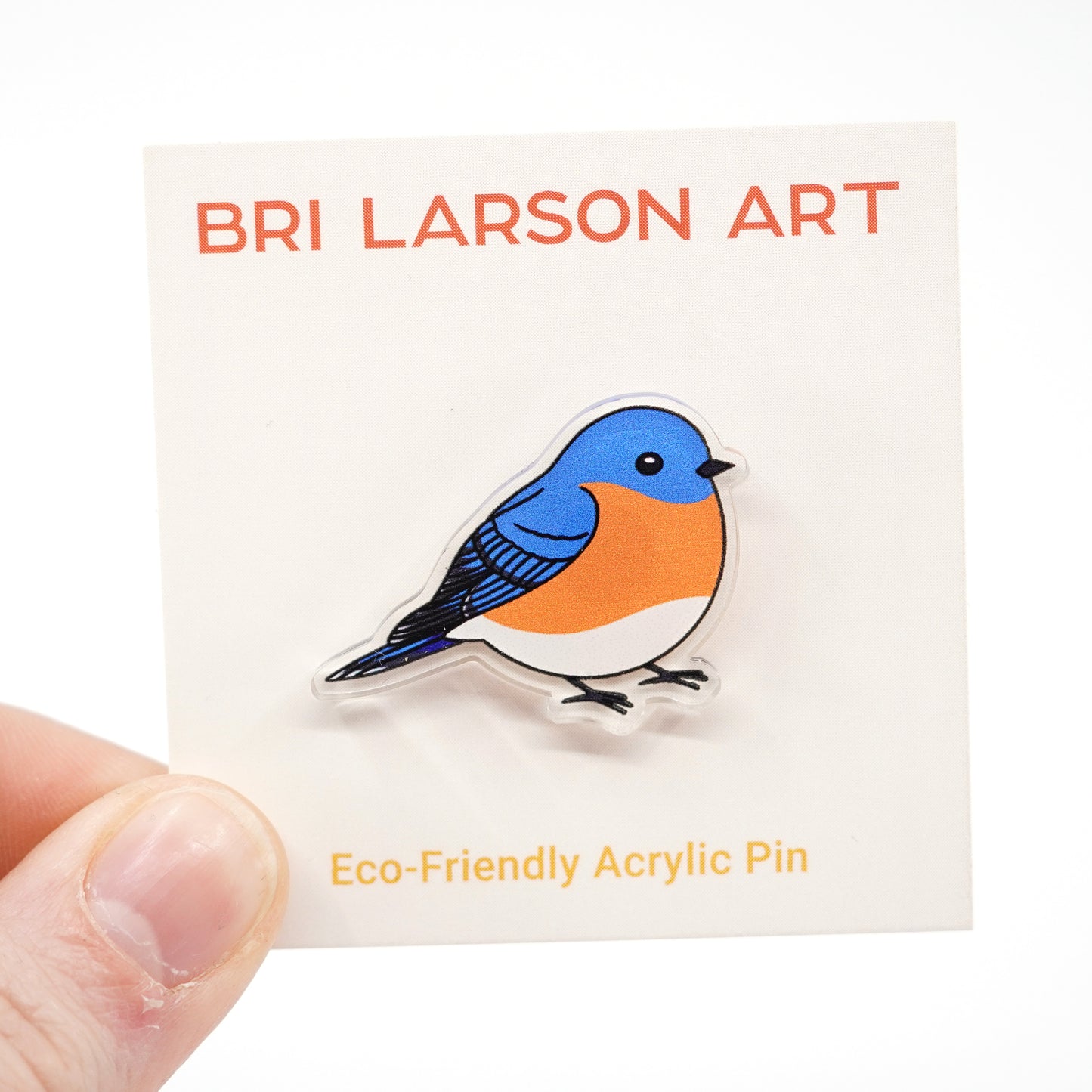 Bluebird Acrylic Pin