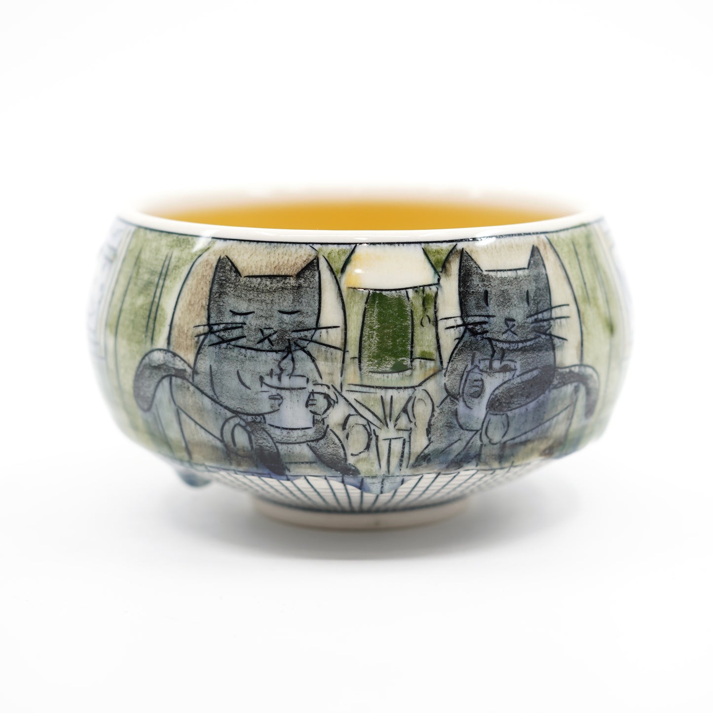 Cats Getting Cozy Small Bowl