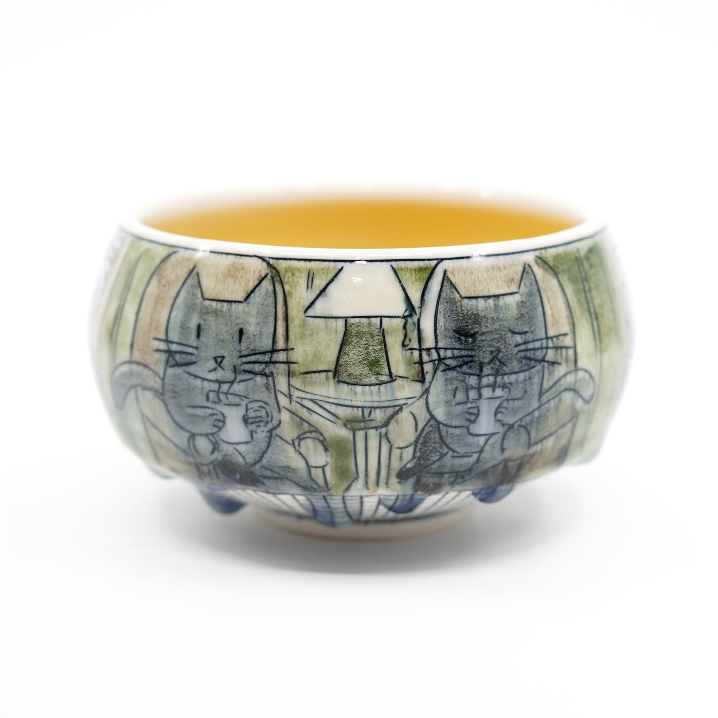 Cats Getting Cozy Small Bowl