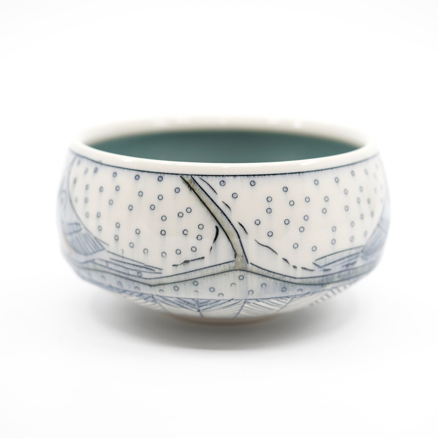 Snowy Tufted Titmouse Small Bowl