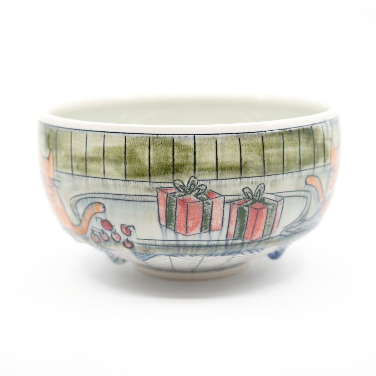 Cats Decorating Tree Bowl