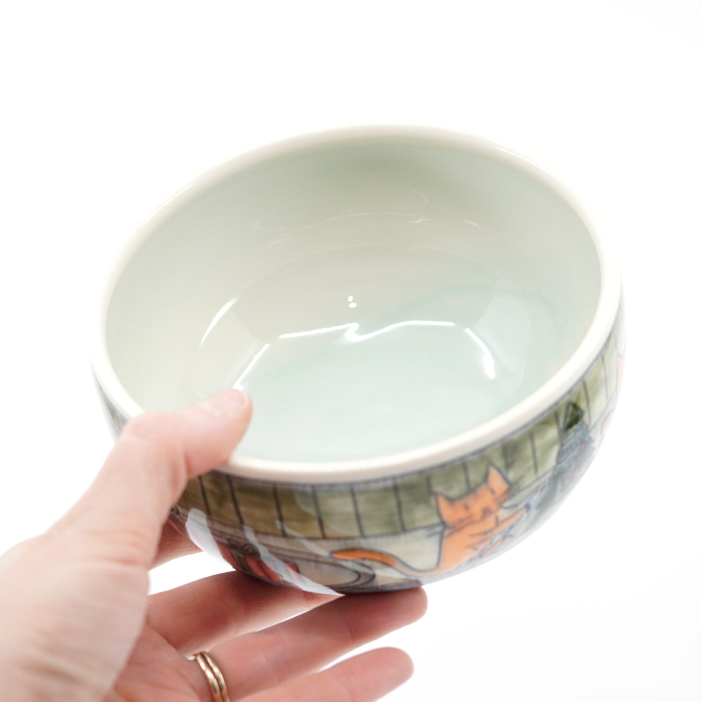 Cats Decorating Tree Bowl