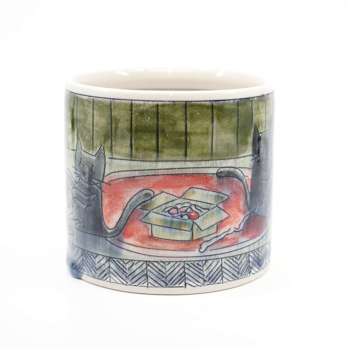 Cats Decorating Tree Mug