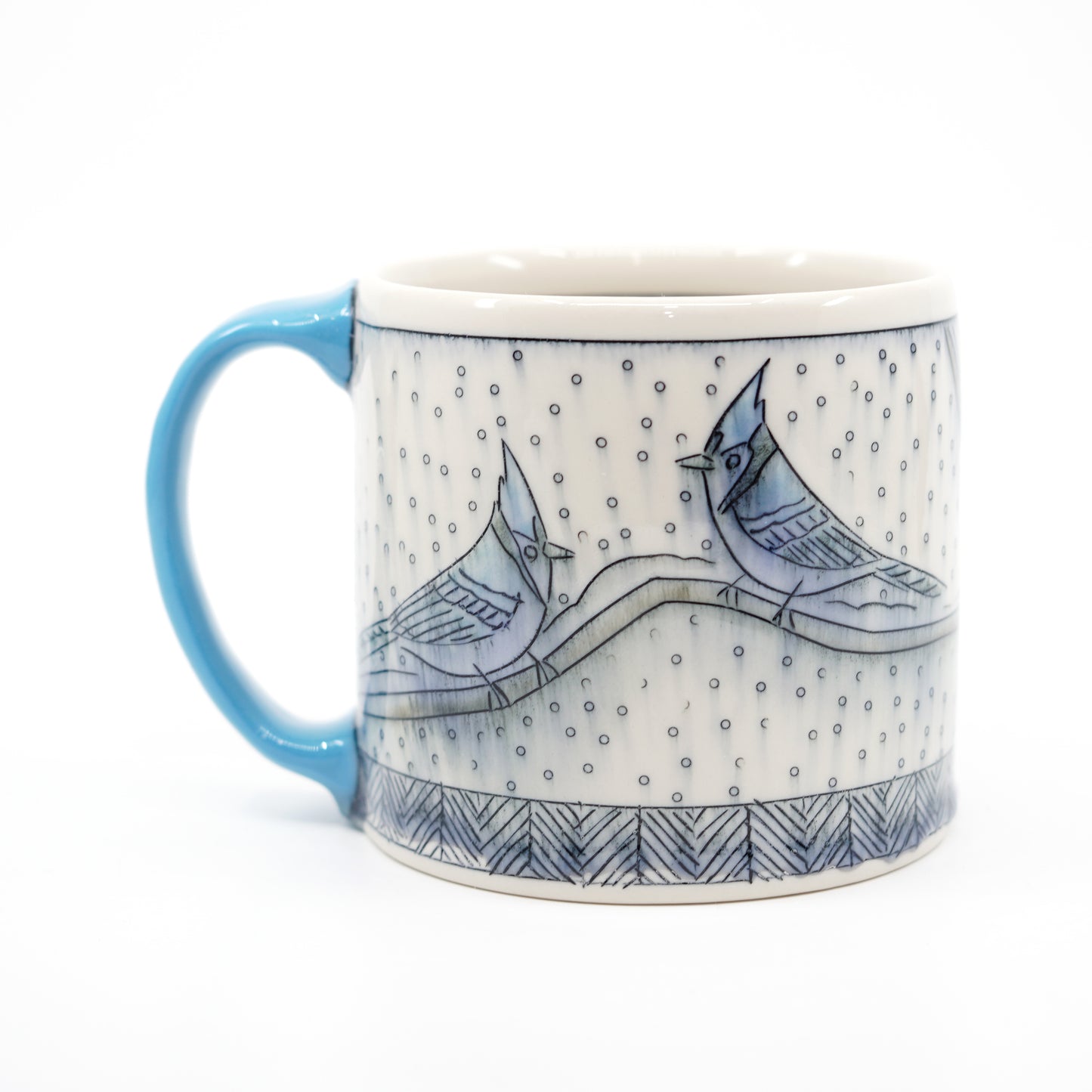 Snowy Blue Jay Mug
