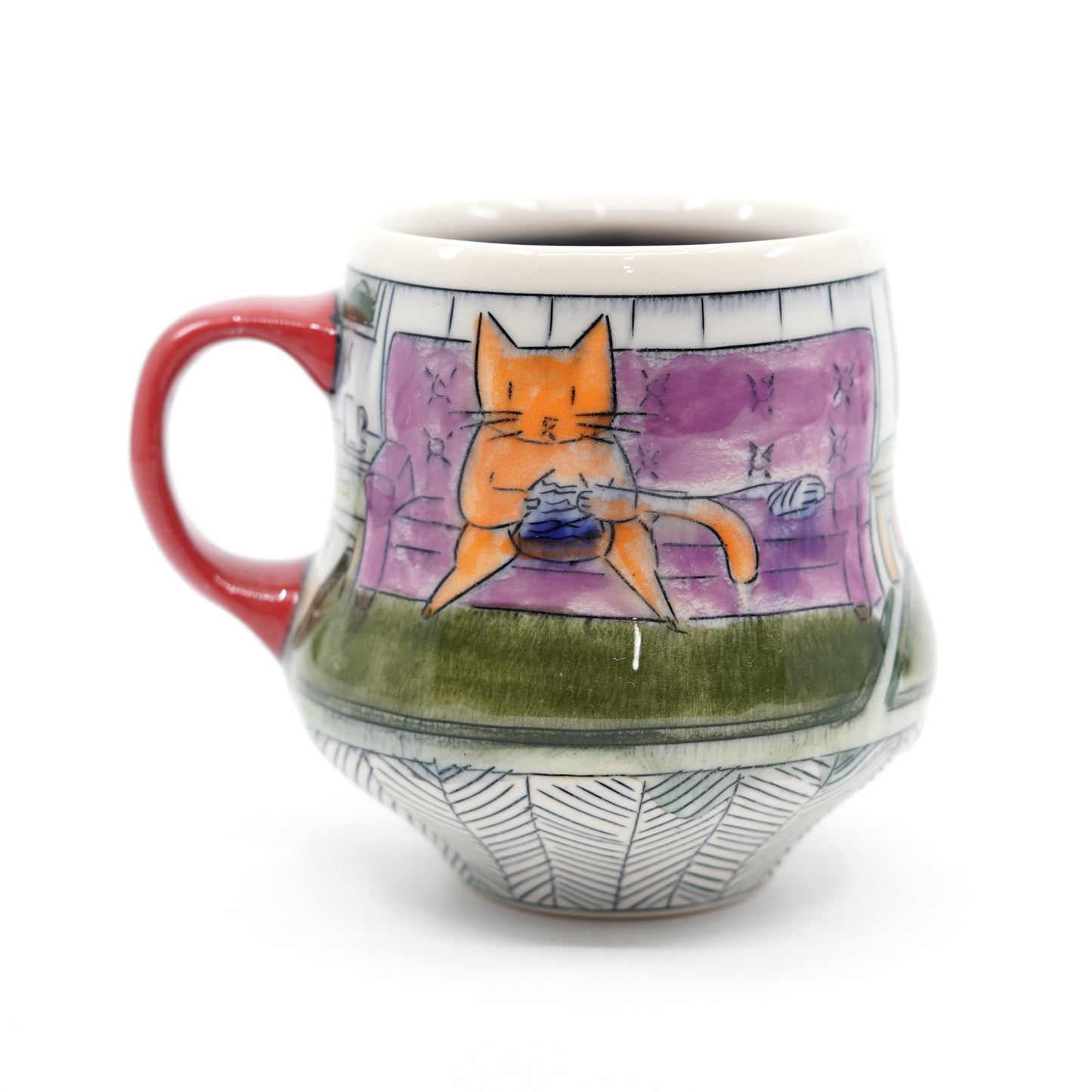 Cats Knitting Mug