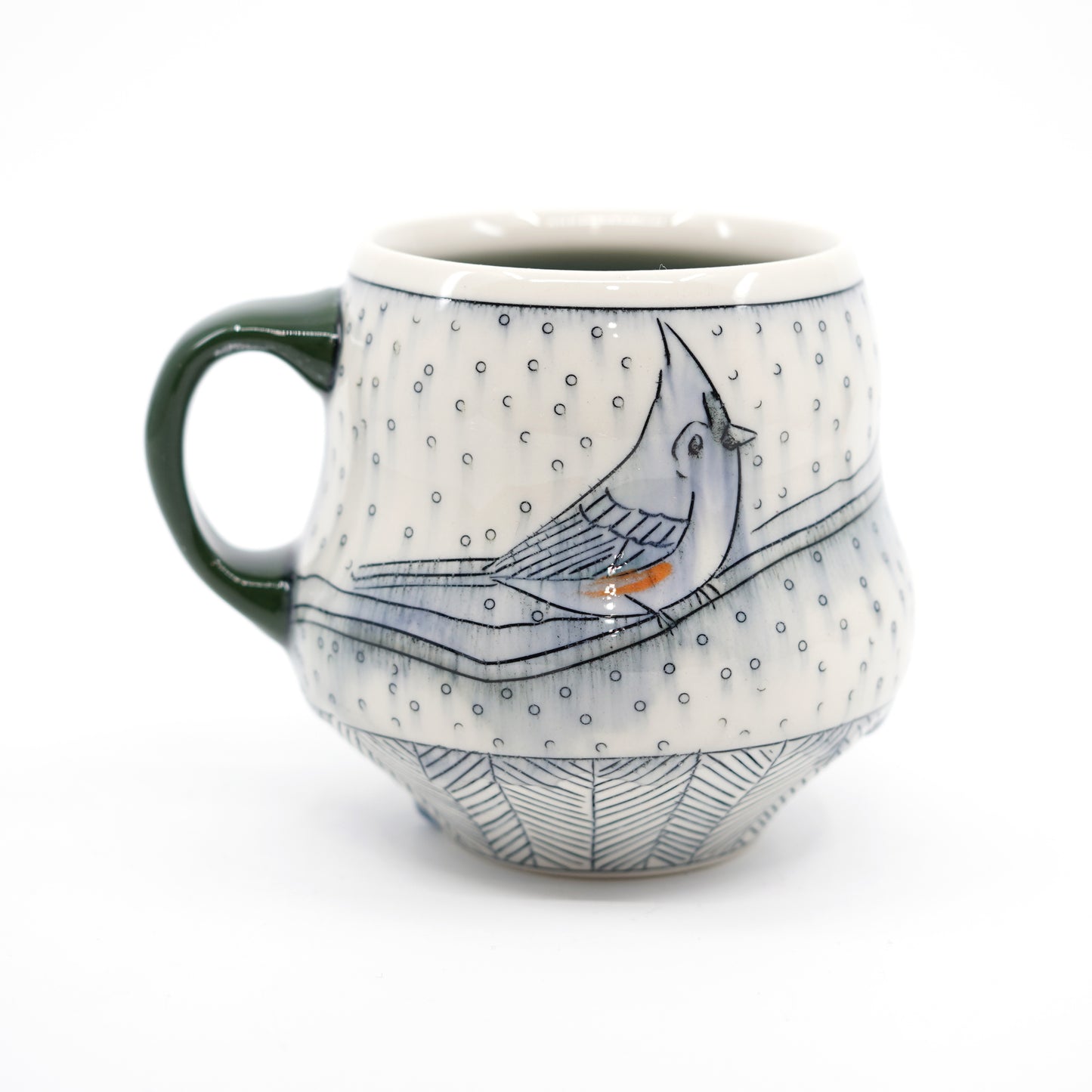 Snowy Tufted Titmouse Mug