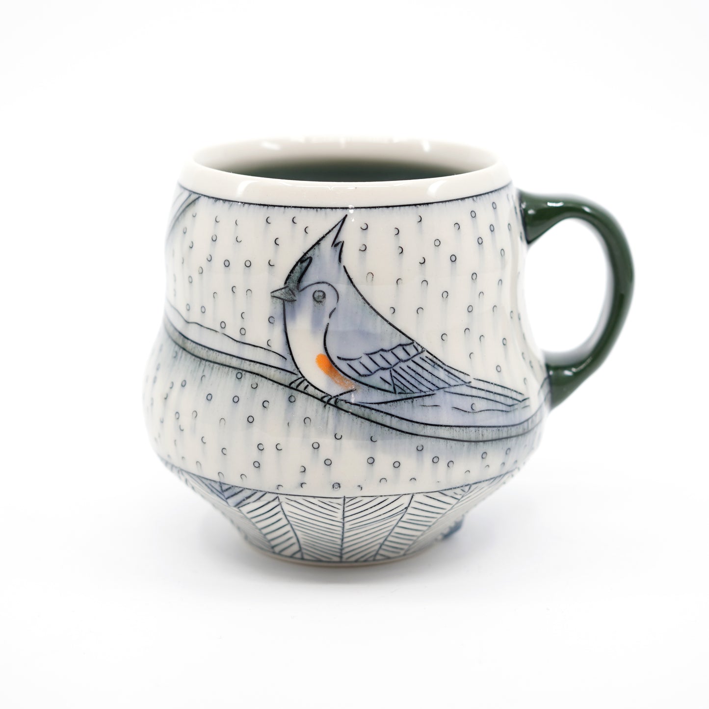 Snowy Tufted Titmouse Mug