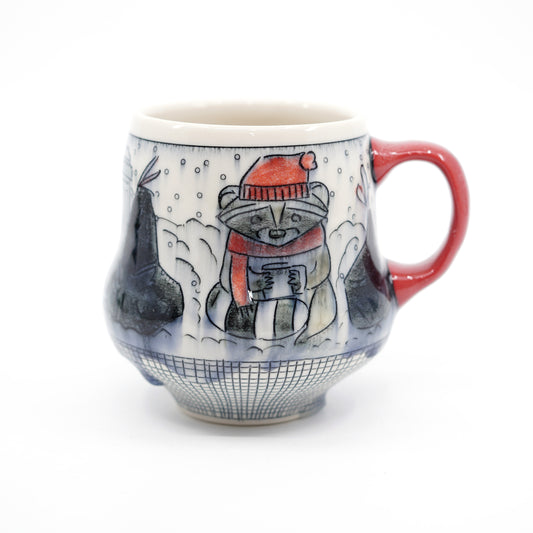 Snowy Raccoon Mug