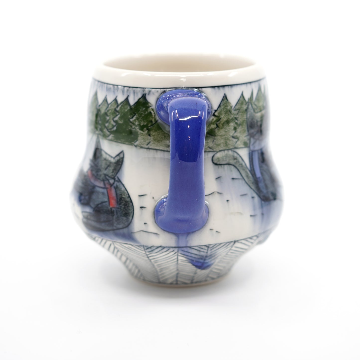 Cats Building a Snowman Mug