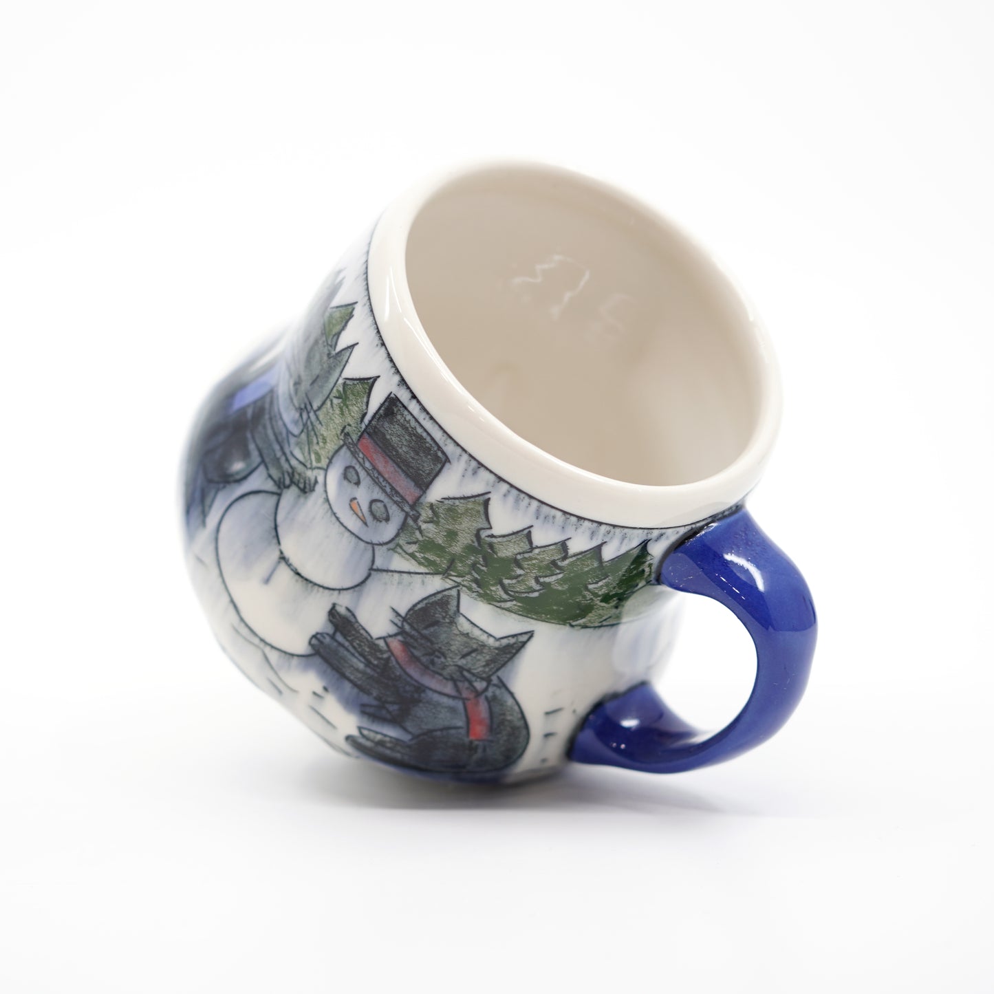 Cats Building a Snowman Mug