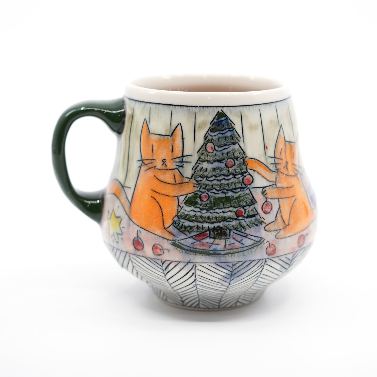 Cats Decorating Tree Mug