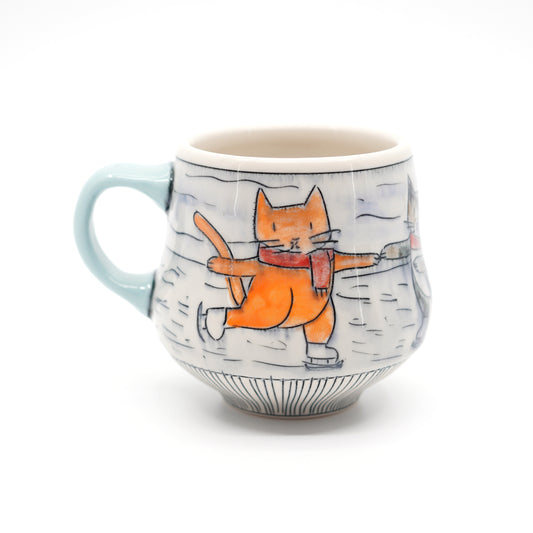 Cats Ice Skating Mug