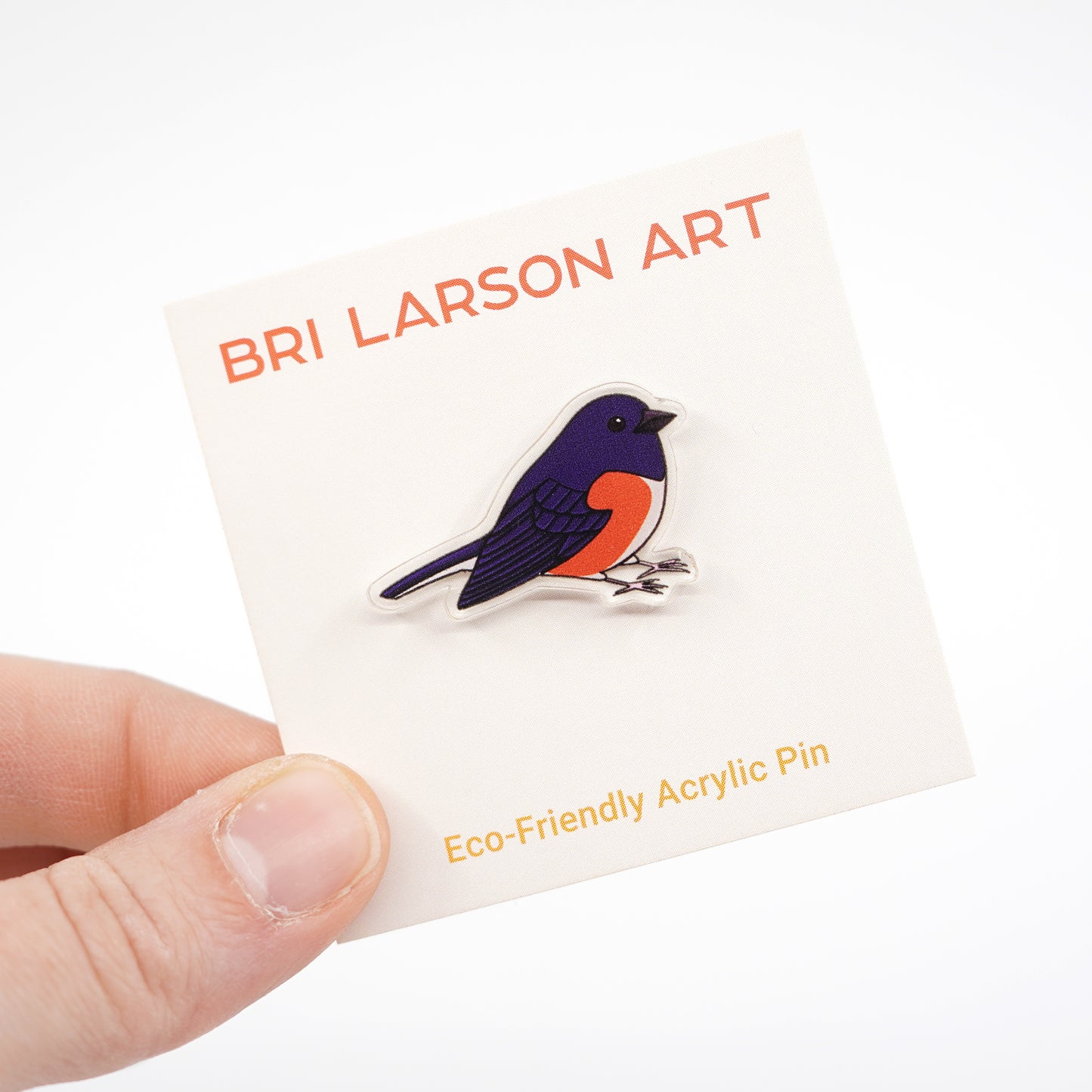 Eastern Towhee Acrylic Pin