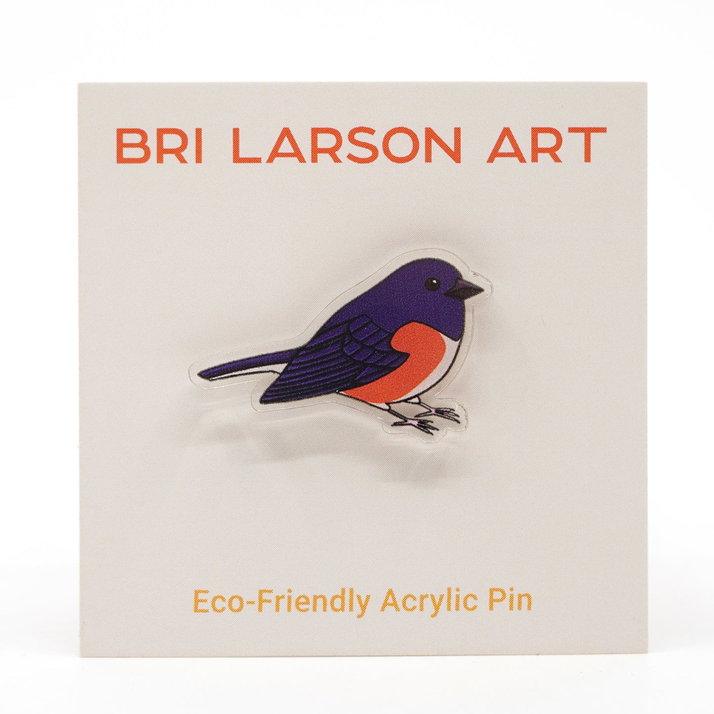 Eastern Towhee Acrylic Pin