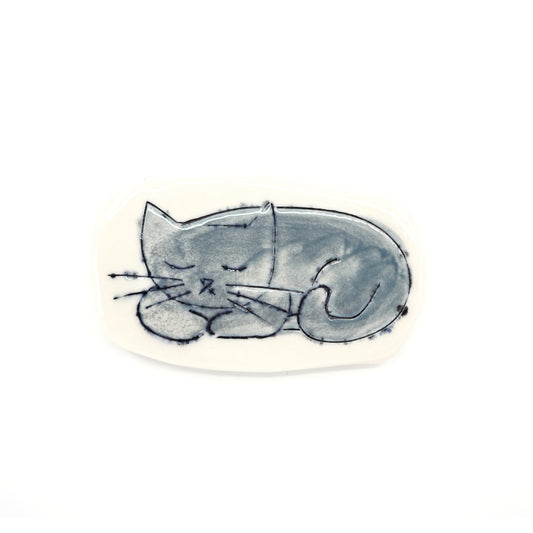 Gray Cat Magnet