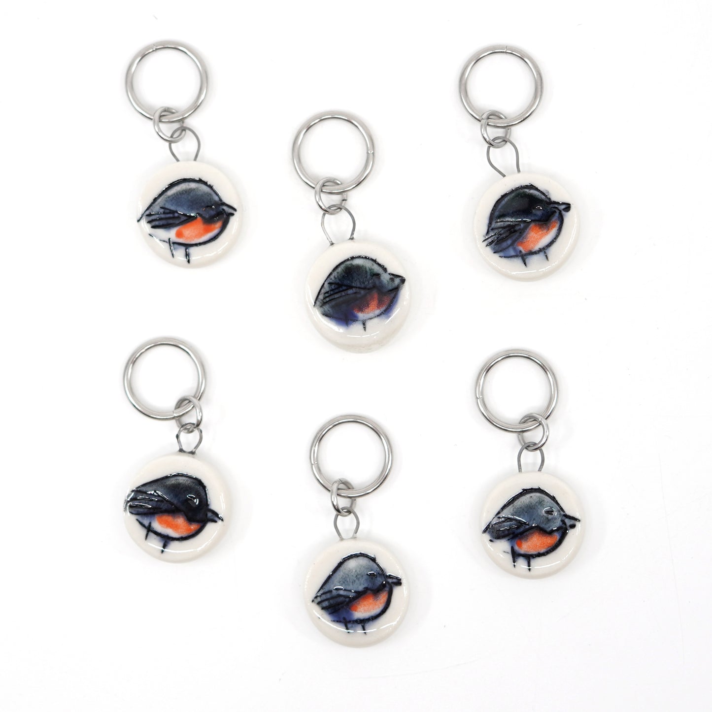 Eastern Towhee Stitch Marker Set