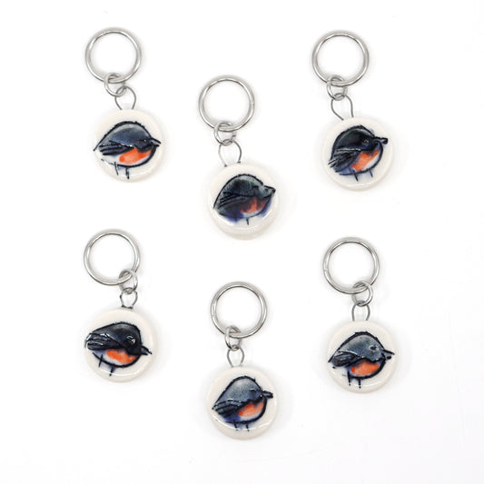 Eastern Towhee Stitch Marker Set