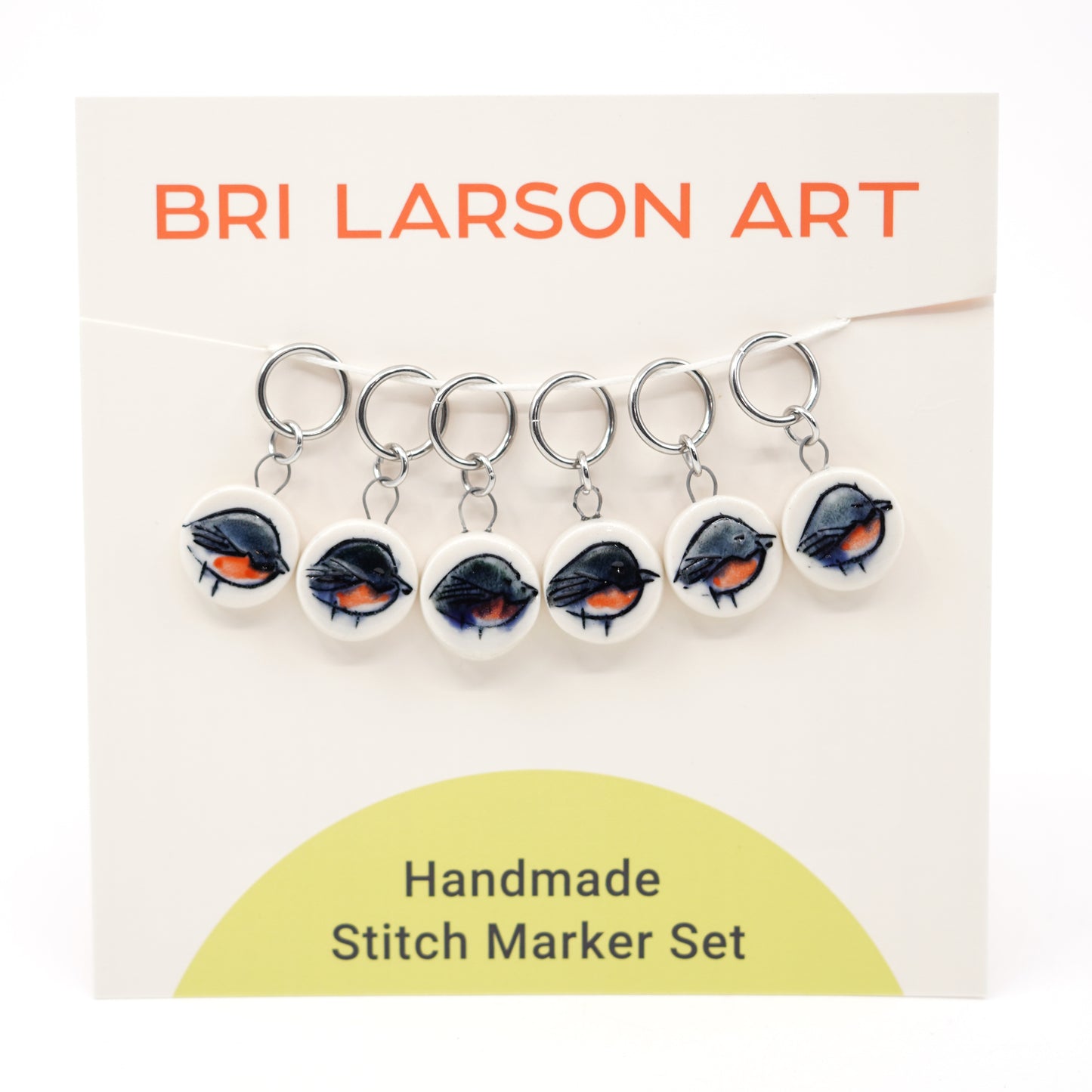 Eastern Towhee Stitch Marker Set