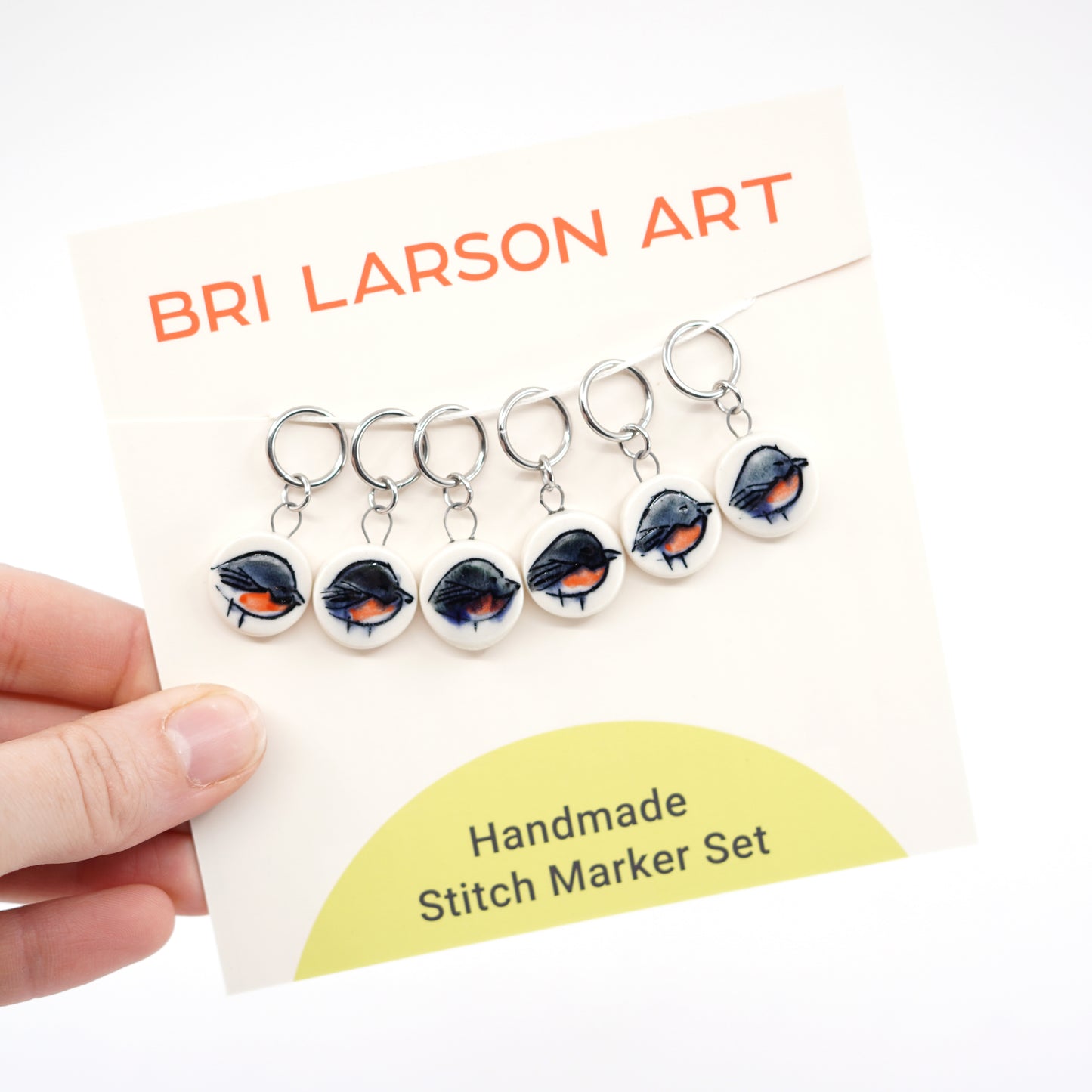 Eastern Towhee Stitch Marker Set