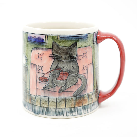 Cats Knitting Mug