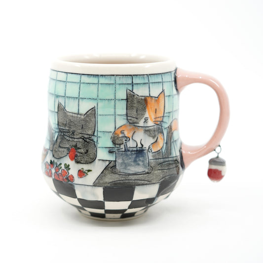 Cats Making Jam Charm Mug