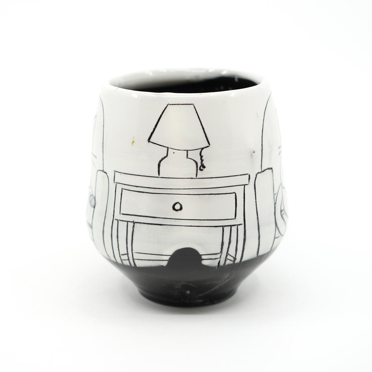 Black & White Cats Knitting Mug