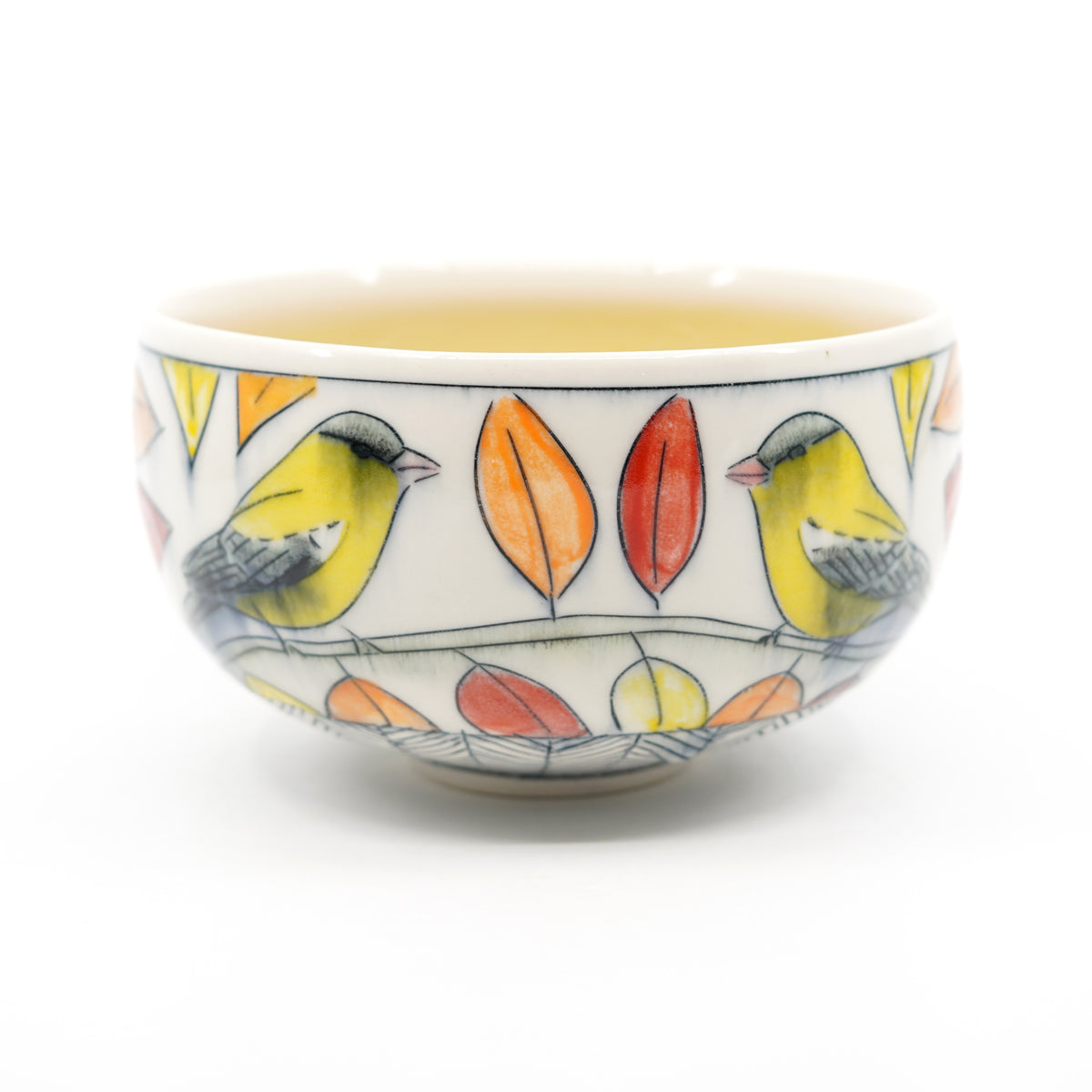 Autumn Goldfinch Bowl