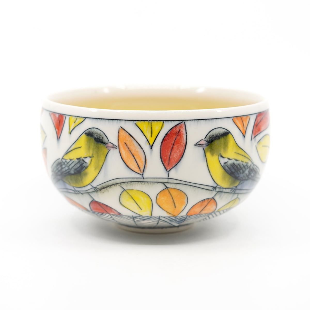 Autumn Goldfinch Bowl