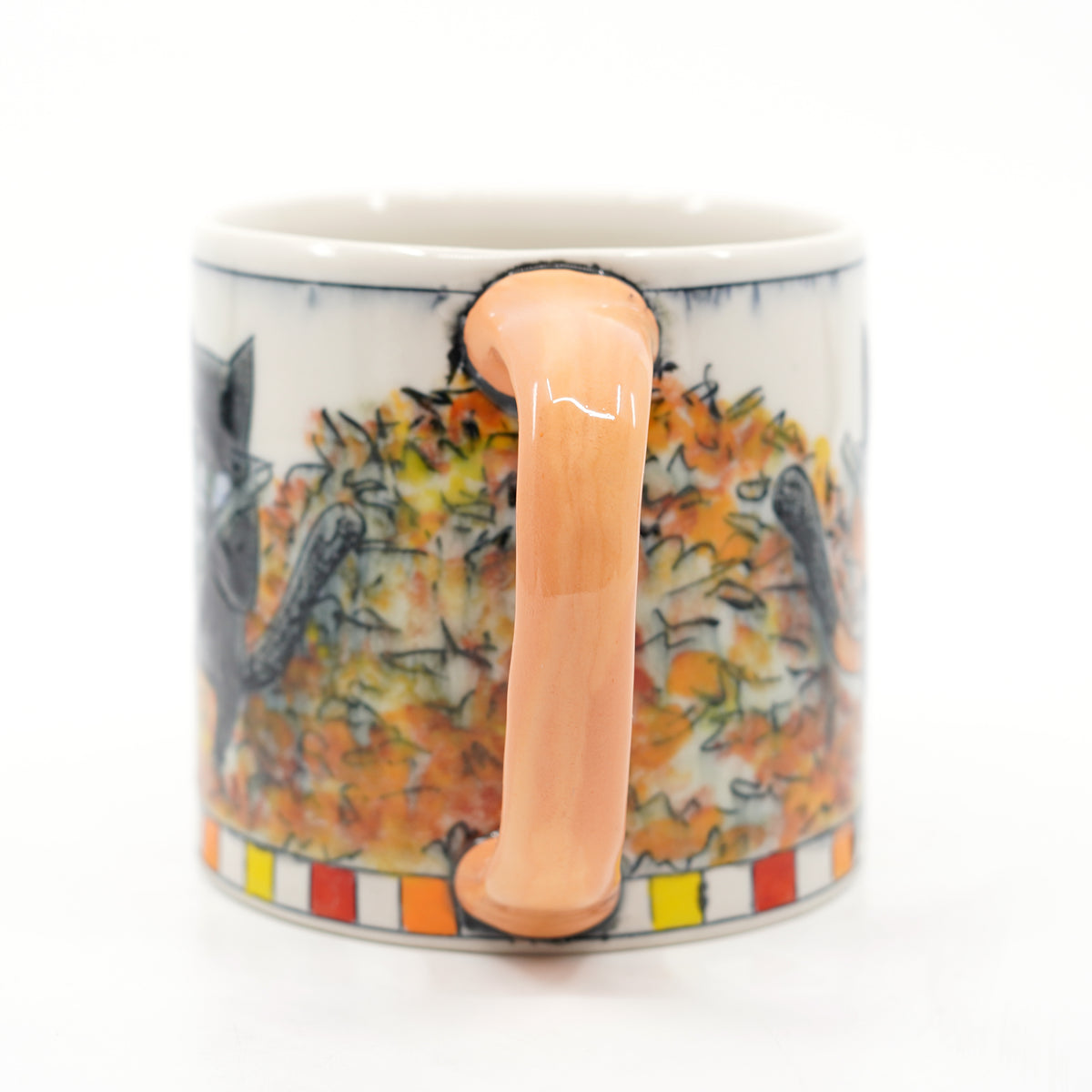 Cats Raking Leaves Mug