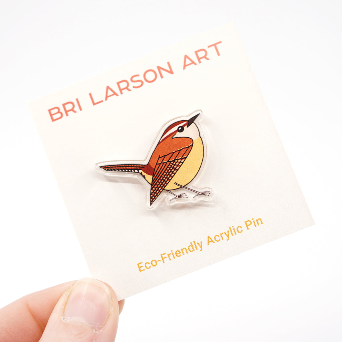 Carolina Wren Acrylic Pin