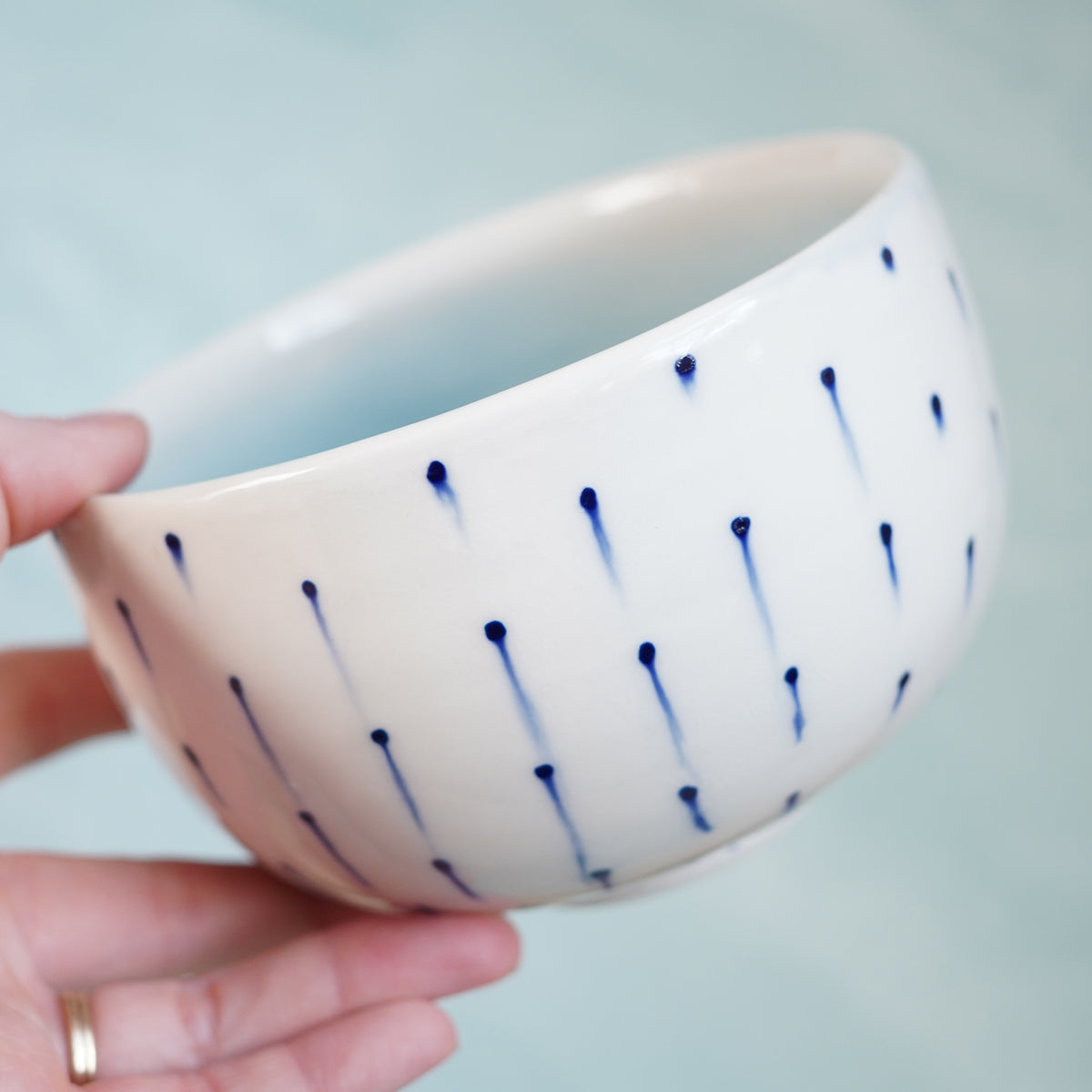 Dot Pot - Drippy Blue Bowl