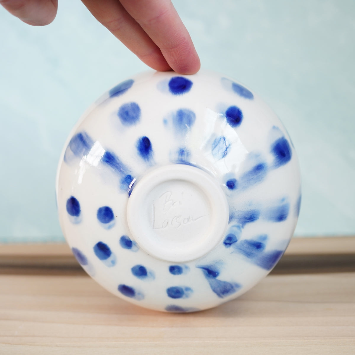 Dot Pot - Light Blue and Dark Blue Bowl