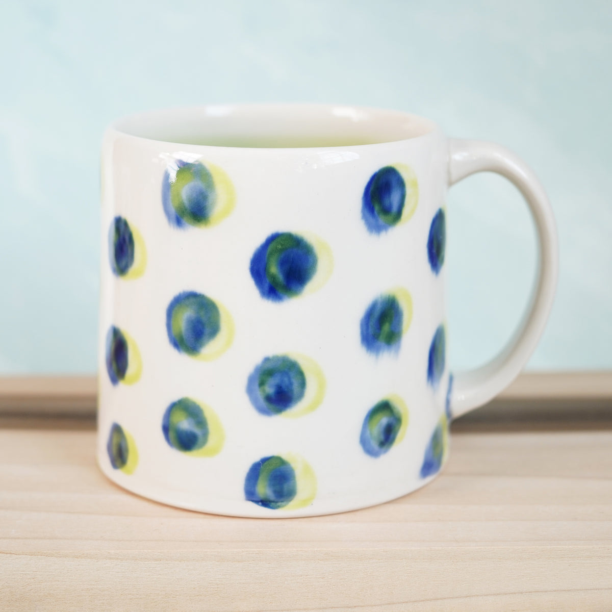 Dot Pot - Green and Blue Mug