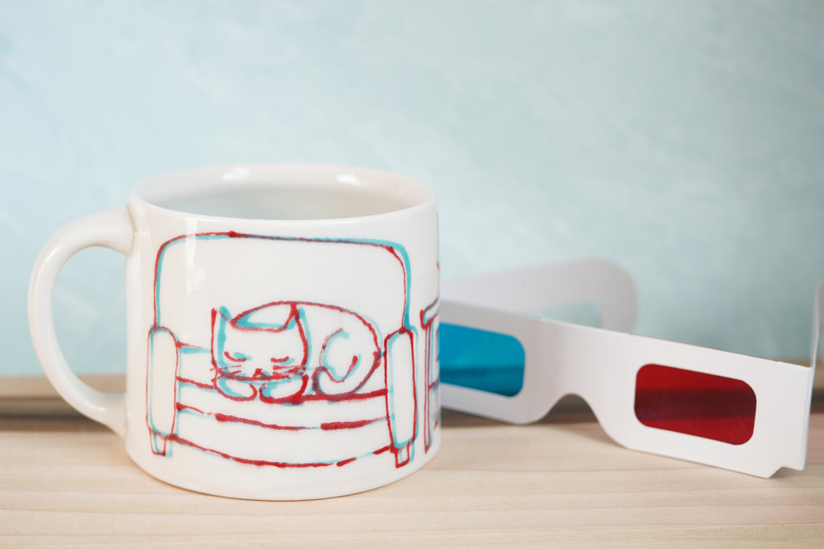 3D Cats Sleeping Mug