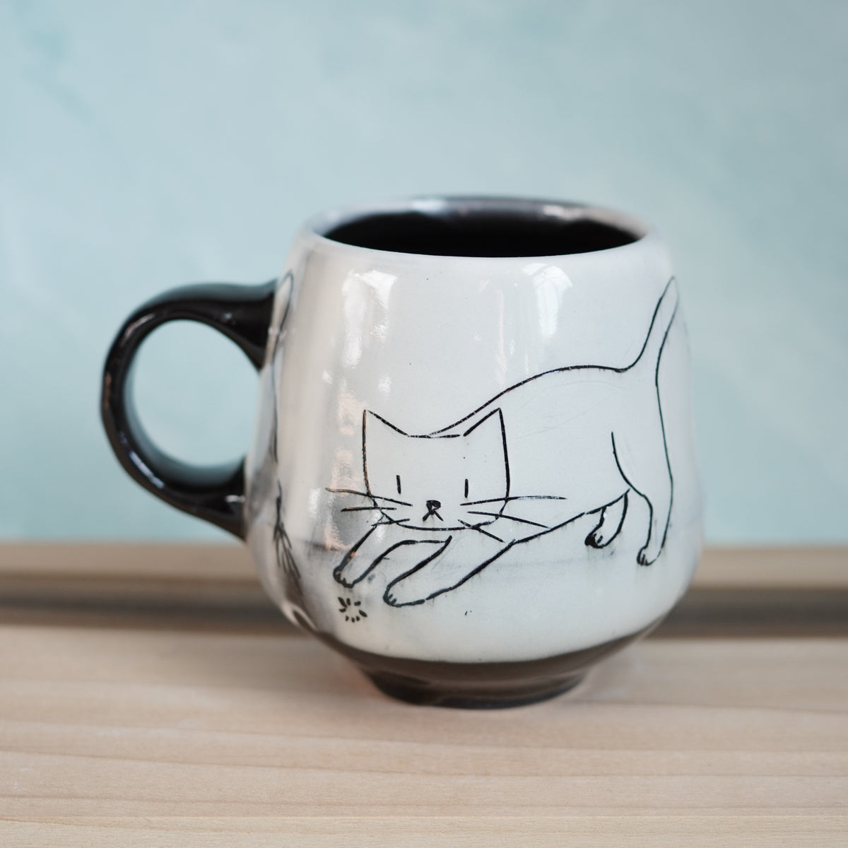 Black & White Playful Cats Mug
