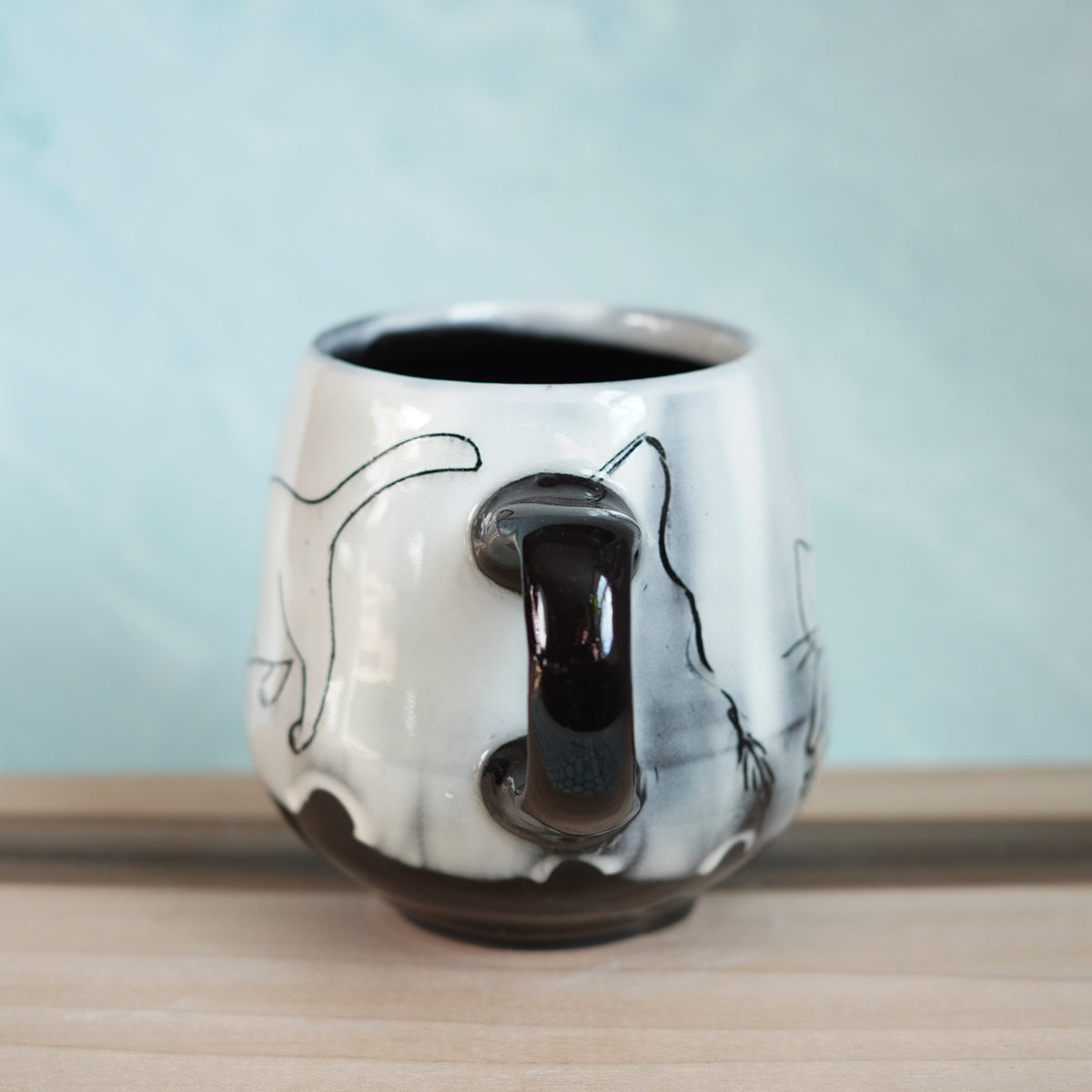 Black & White Playful Cats Mug