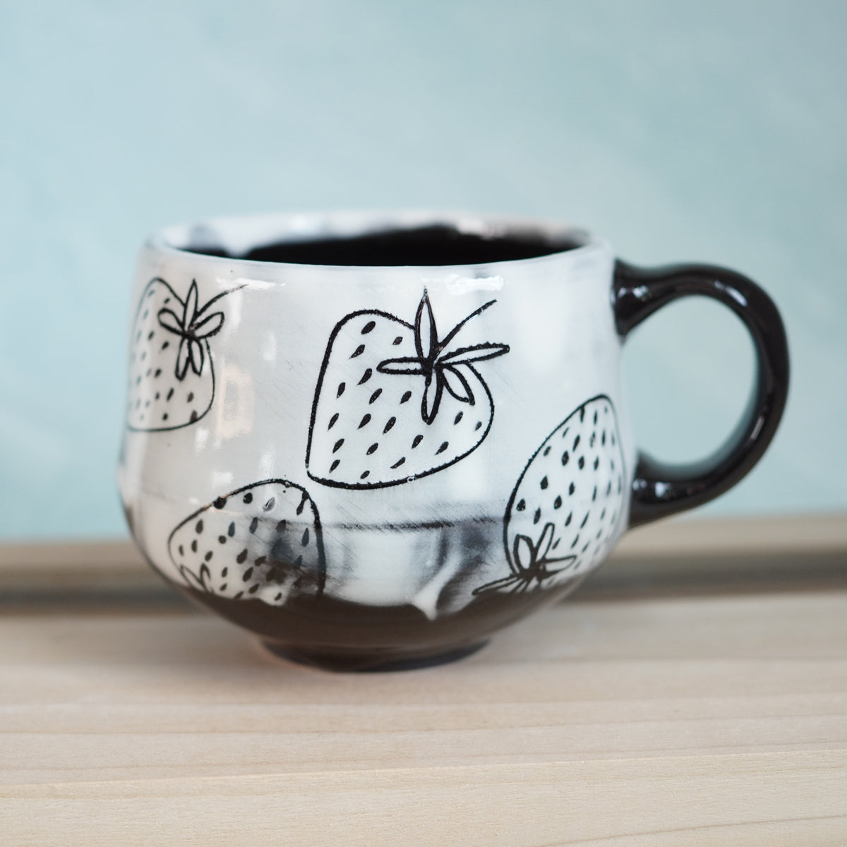 Black & White Strawberry Mug