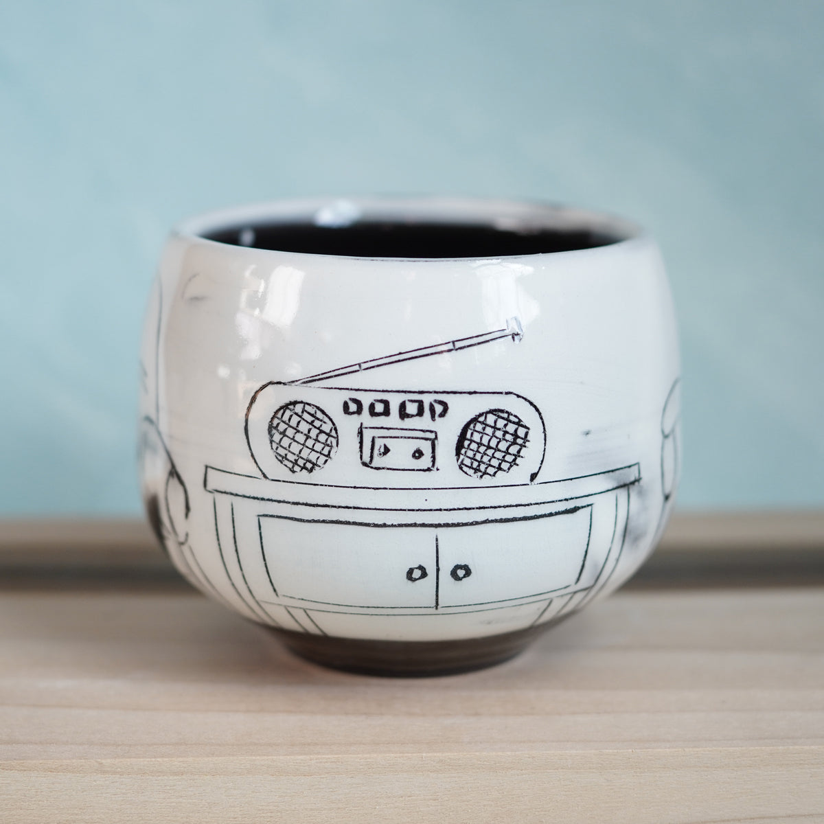Black & White Cats Boombox Mug