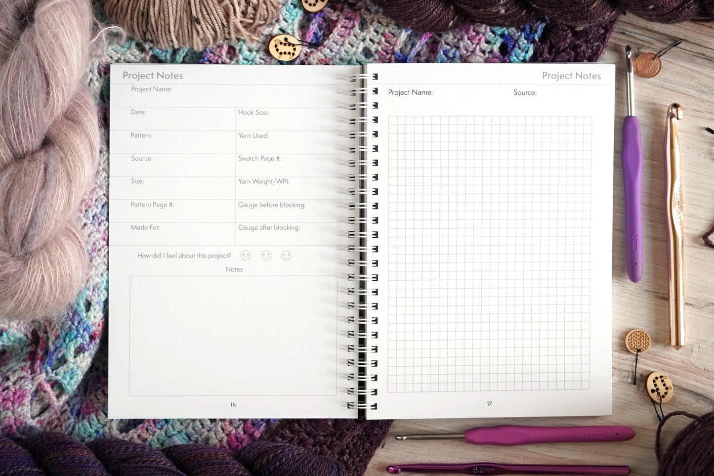 The Crochet Design & Project Notebook / Lavender