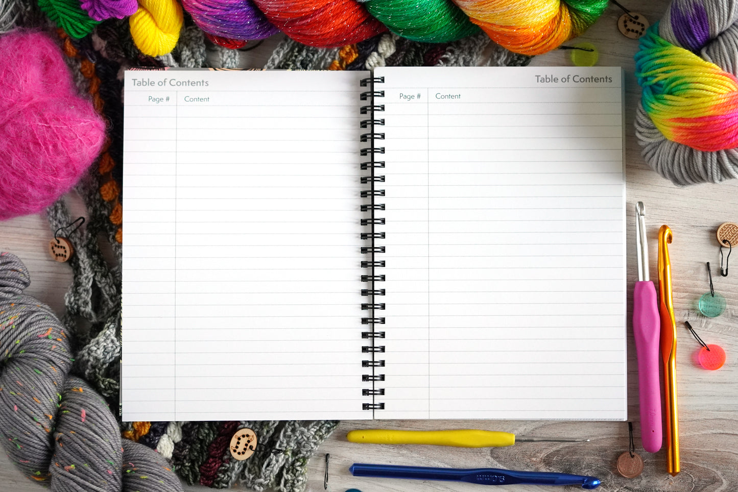 The Crochet Design & Project Notebook / Pastel Rainbow