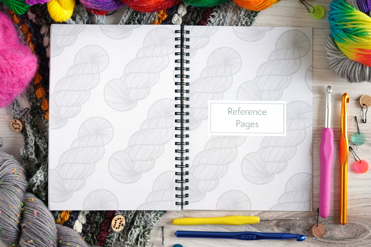 The Crochet Design & Project Notebook / Pastel Rainbow