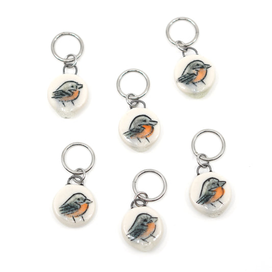 Baltimore Oriole Stitch Marker Set