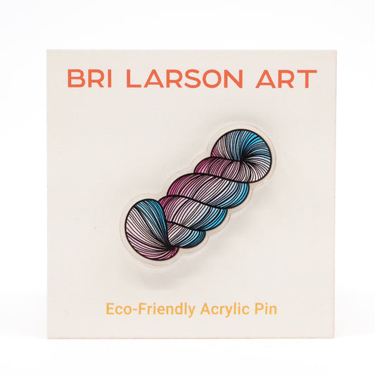 Yarn Skein Eco-Friendly Acrylic Pin / Transcend